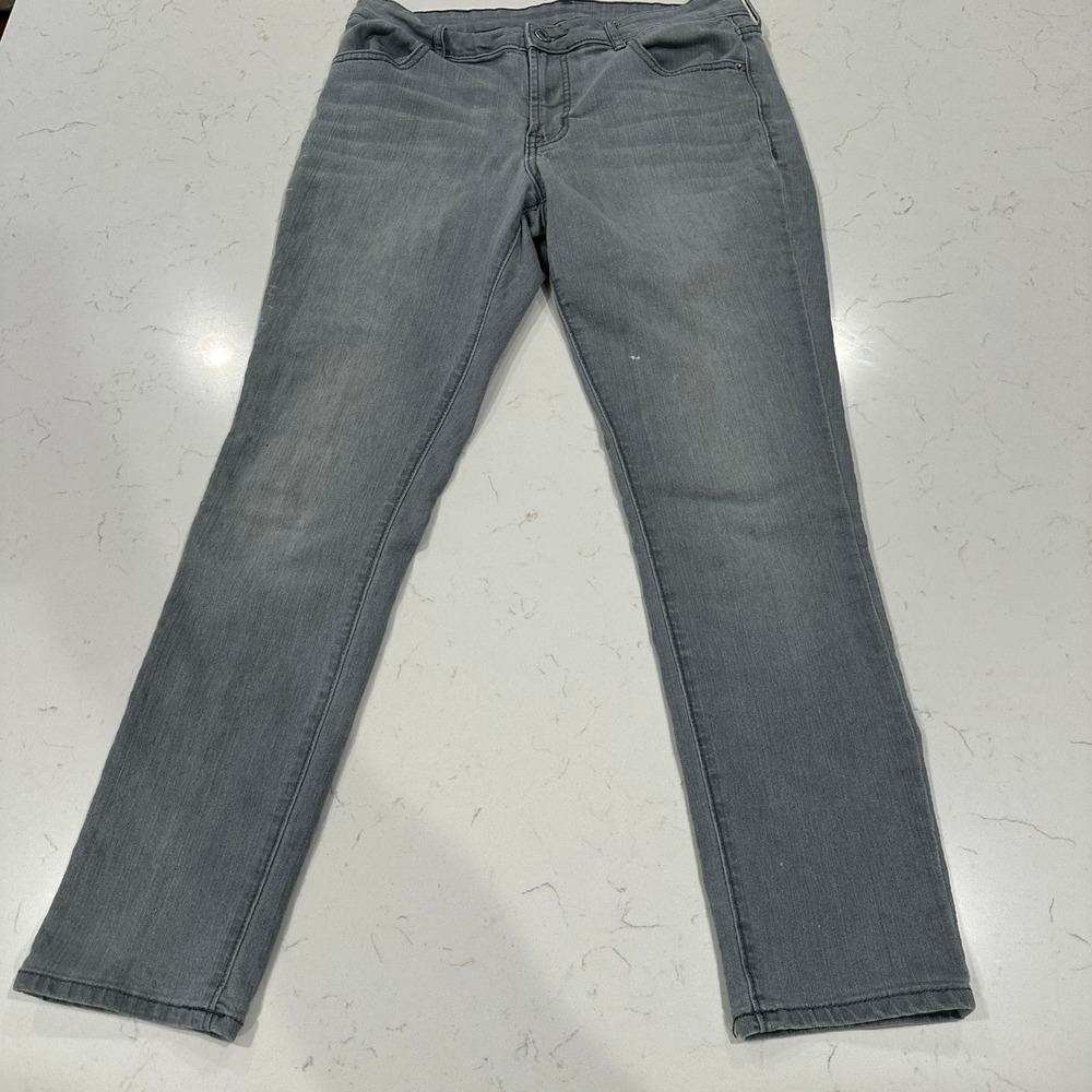 Old Navy Women 8 Mid-Rise Super Skinny Jeans Light Grey Stretch S/339445-00